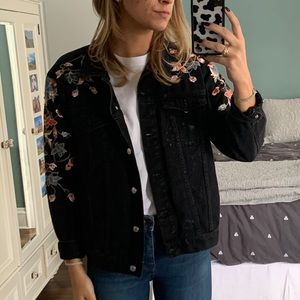 Top shop Embroidered Jean Jacket
